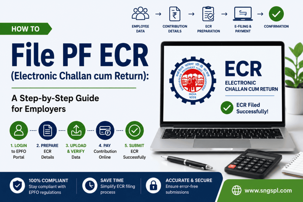 How to file PF ECR (Electronic Challan cum Return) step-by-step guide for employers – SNGSPL